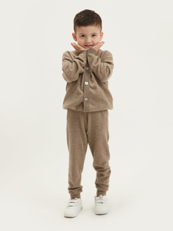 Kids Organic Cashmere V-neck Cardigan Verkauf – Bild 3