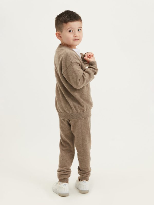 Kids Organic Cashmere V-neck Cardigan Verkauf – Bild 4